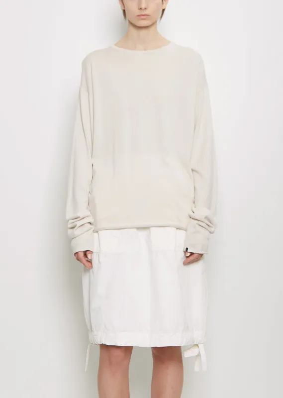 n°347 Aries Cotton Cashmere Sweater — Chalk sold by La Garconne