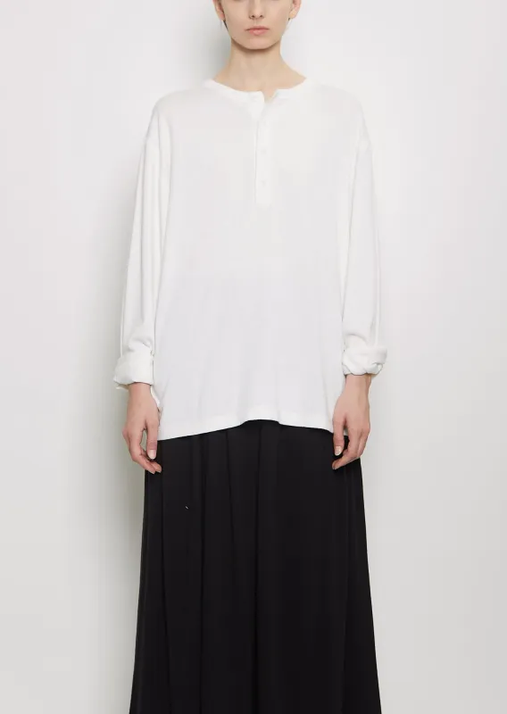 n°407 Fatou Cotton Cashmere Tee — Snow sold by La Garconne