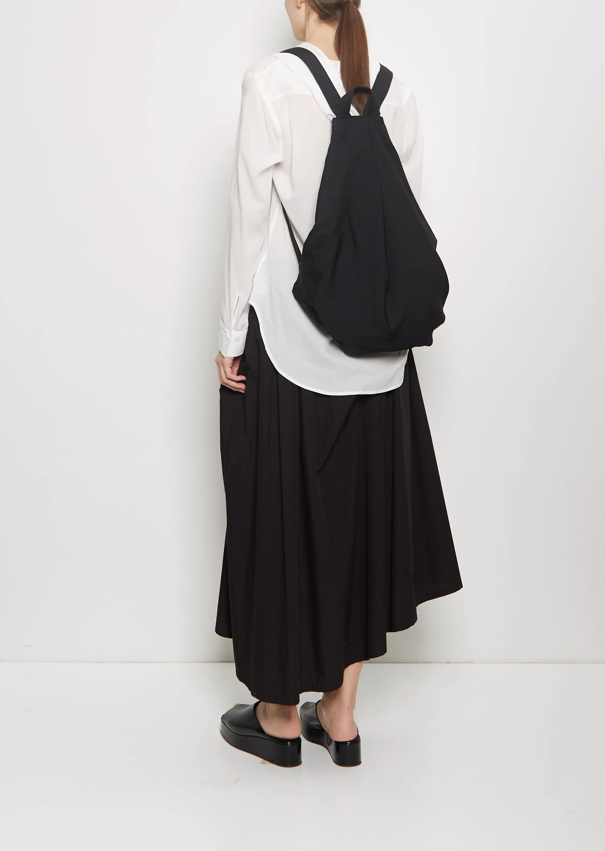 Wool Tuck Detail Backpack sold by La Garconne product image thumbnail 4