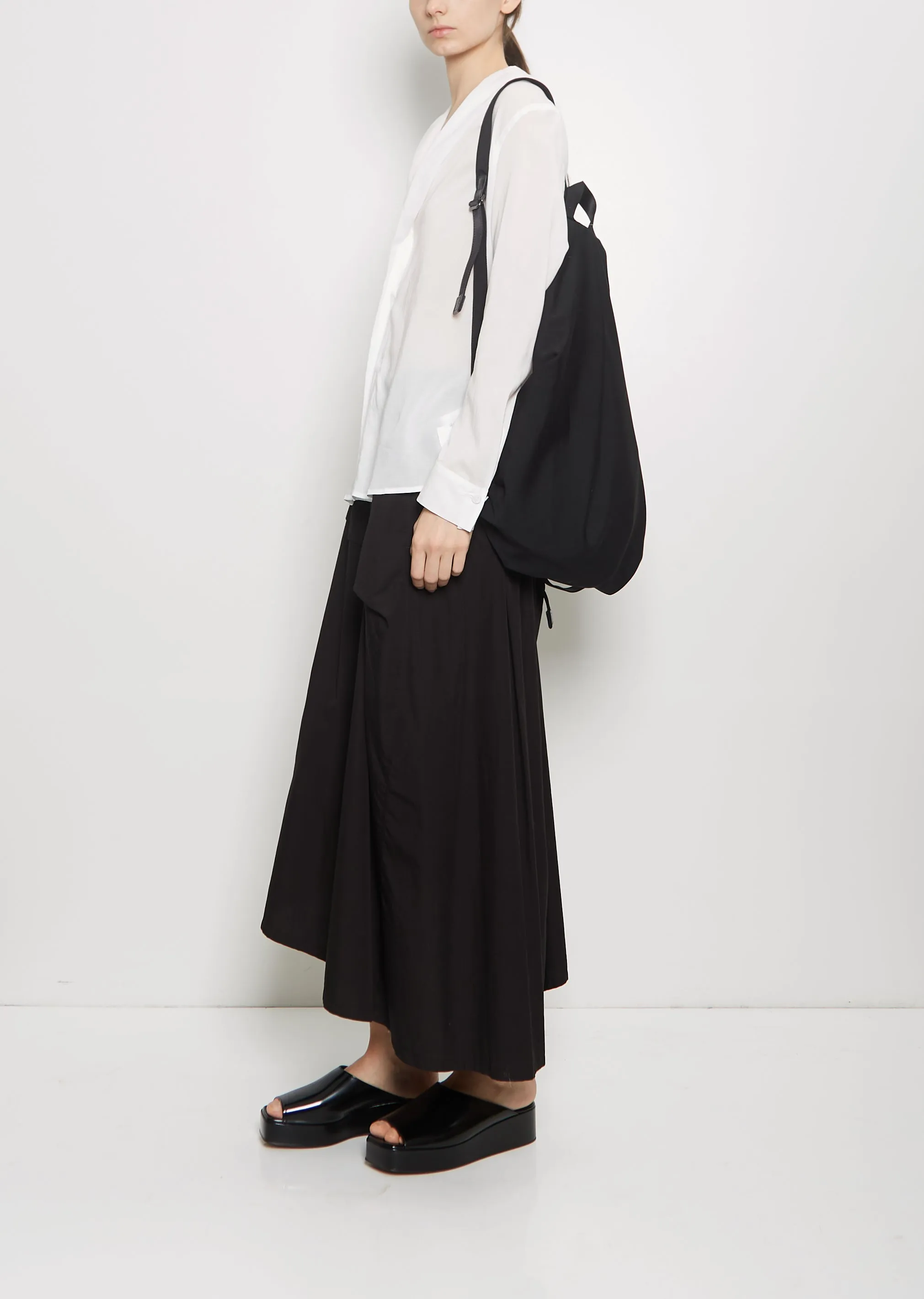 Wool Tuck Detail Backpack sold by La Garconne product image thumbnail 3