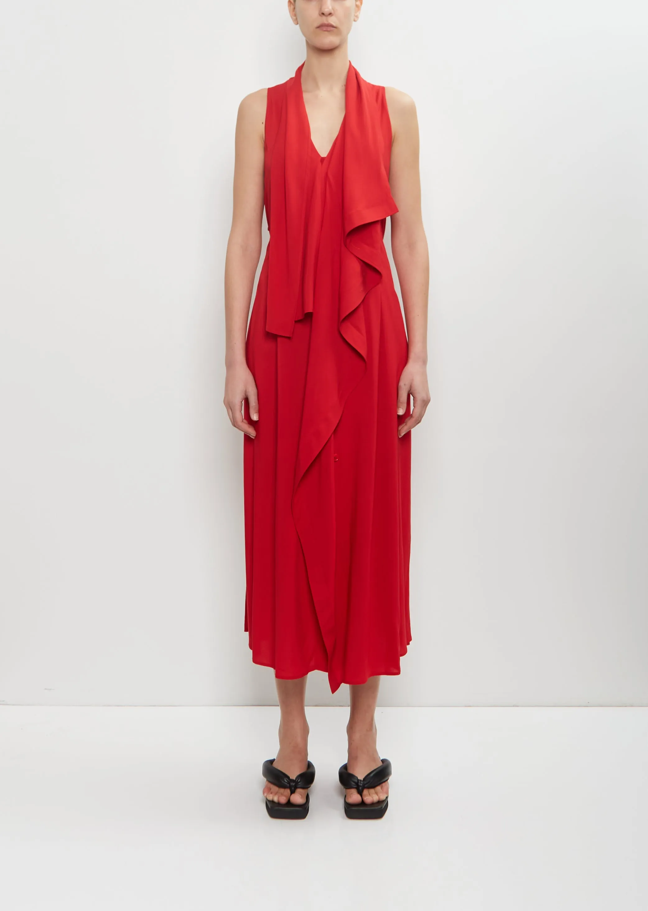 Draped Sleeveless Dress sold by La Garconne