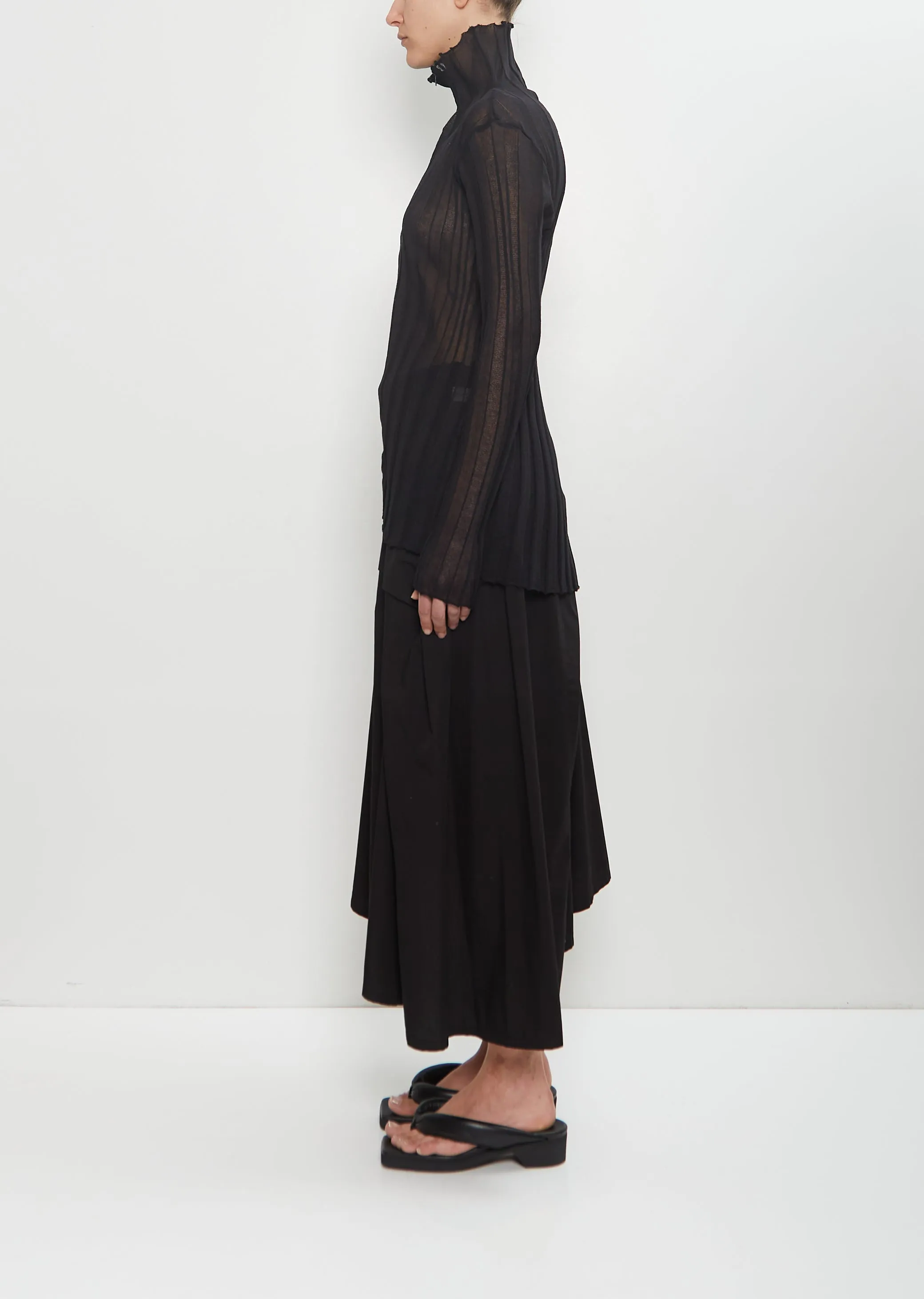 Sheer Knit Zip Cardigan sold by La Garconne product image thumbnail 2