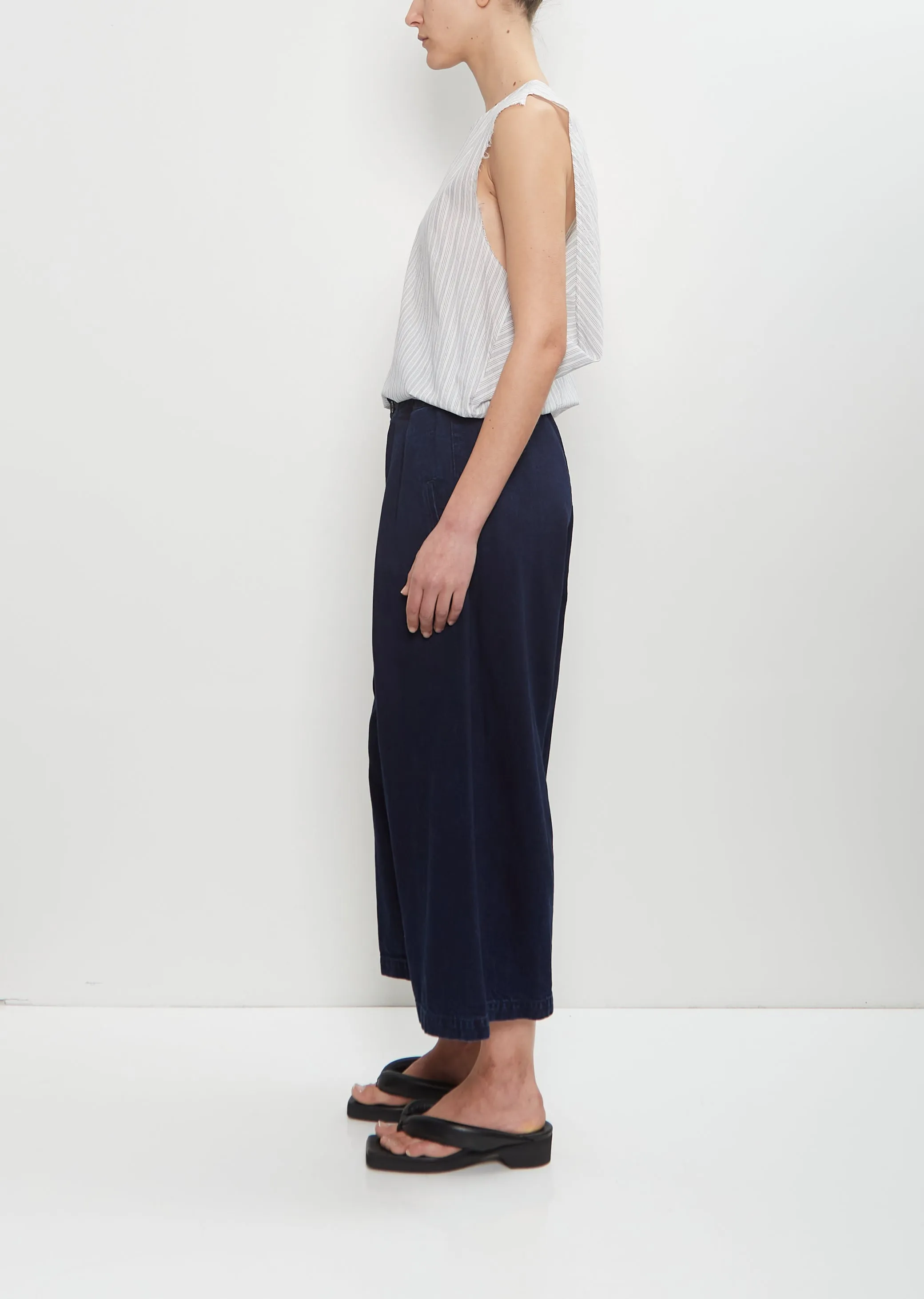 Cotton Front Tucked Wide Pant sold by La Garconne product image thumbnail 2