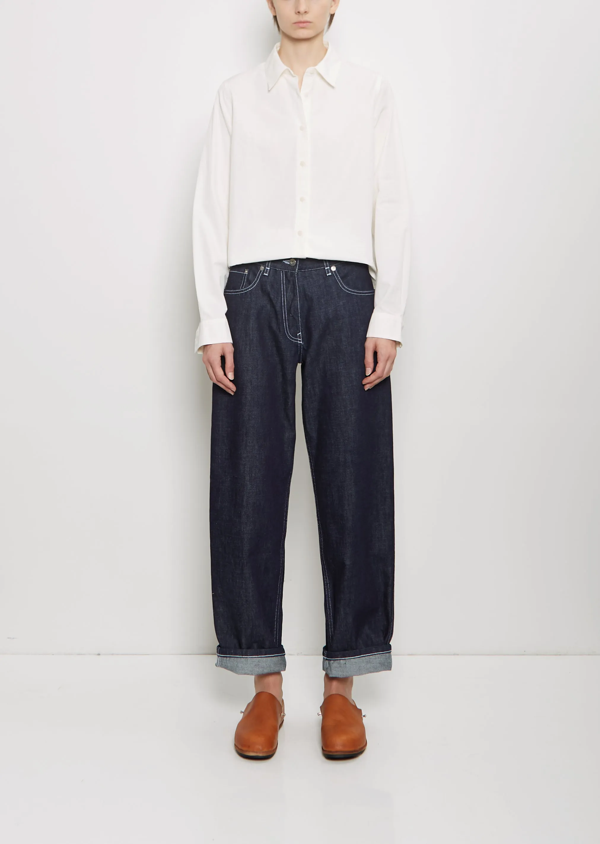 Paulo Cotton Denim Pant — Indigo sold by La Garconne
