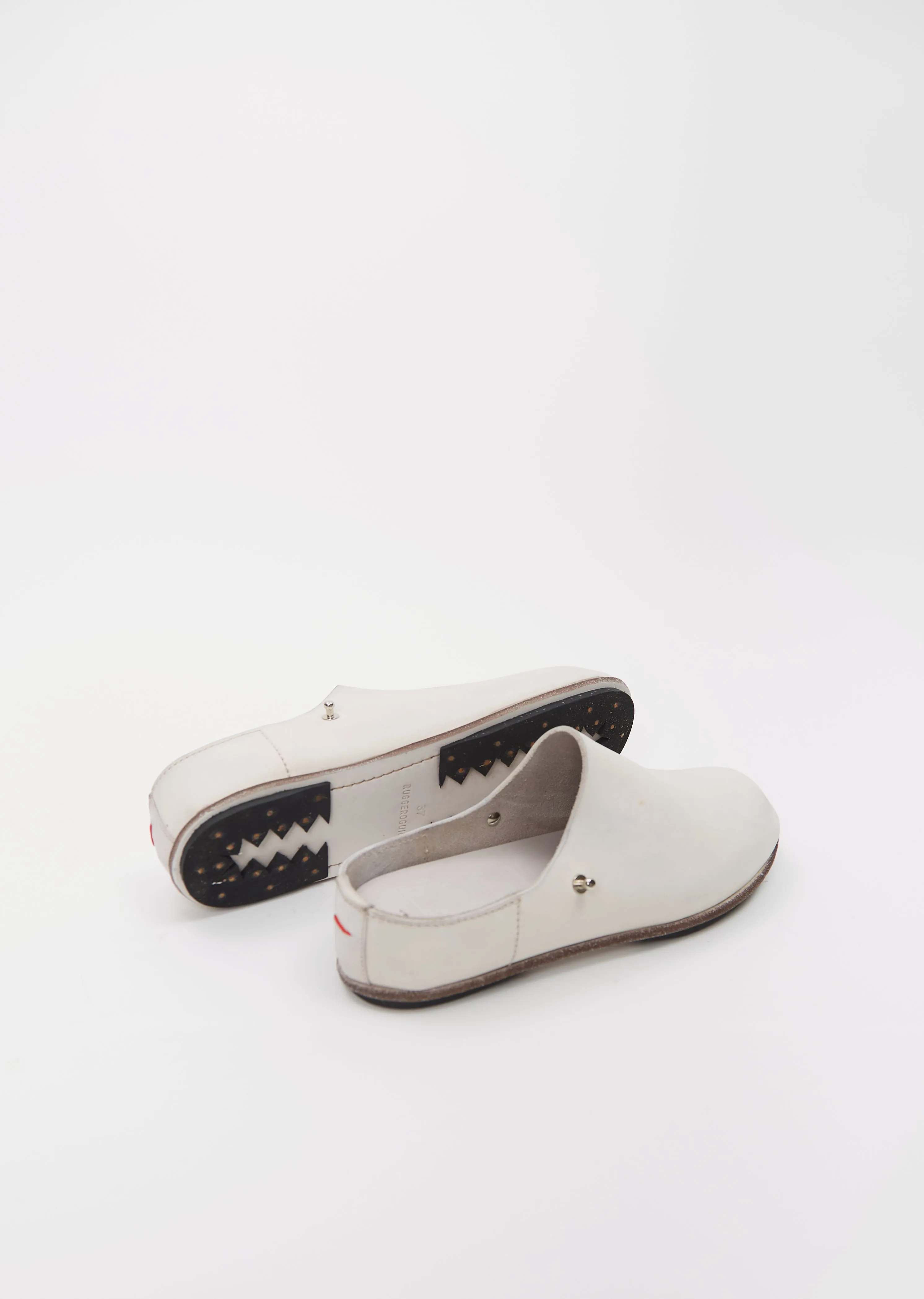 Guidi Leather Clogs — Chalk sold by La Garconne product image thumbnail 3