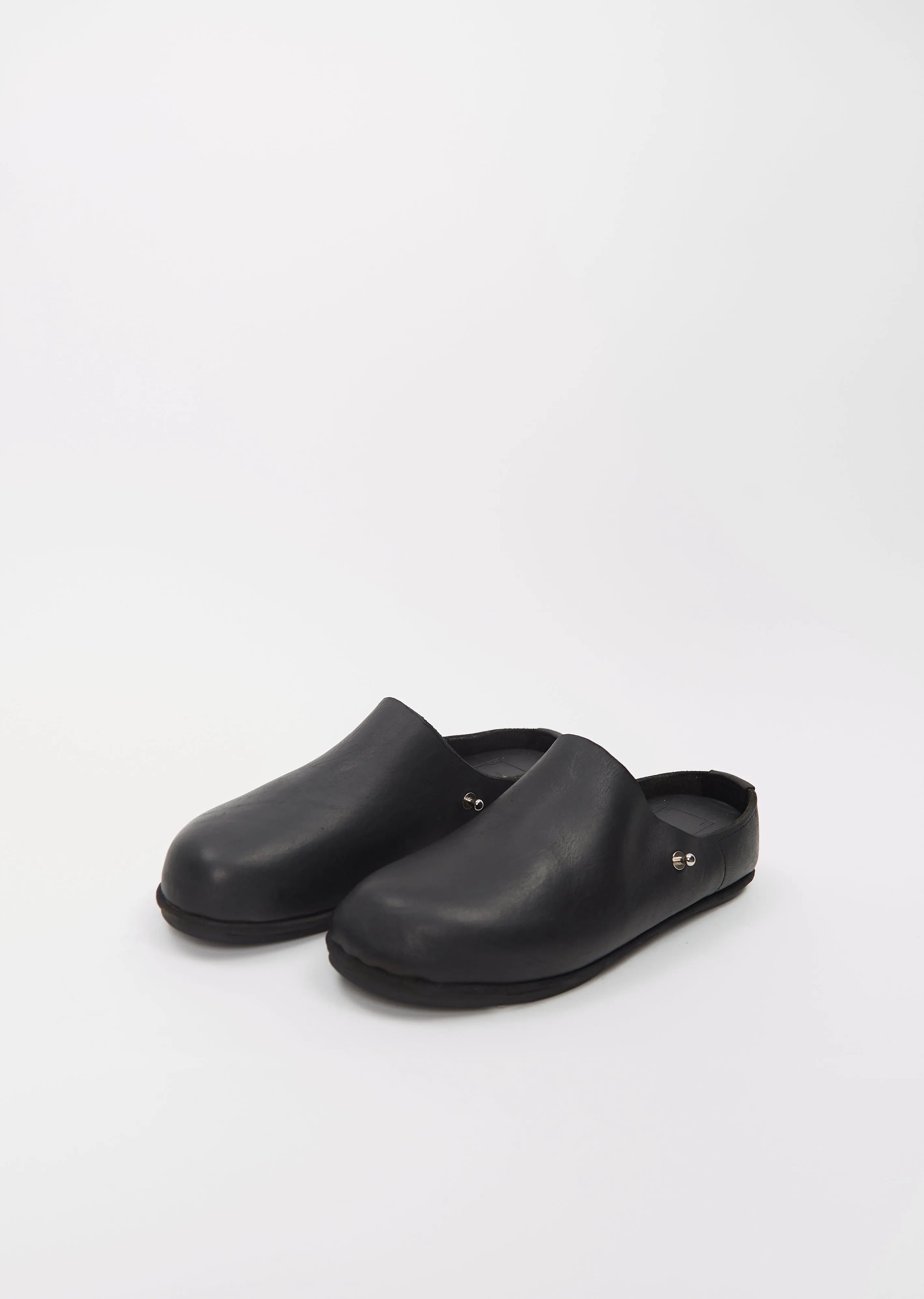 Guidi Leather Clogs — Black sold by La Garconne product image thumbnail 2