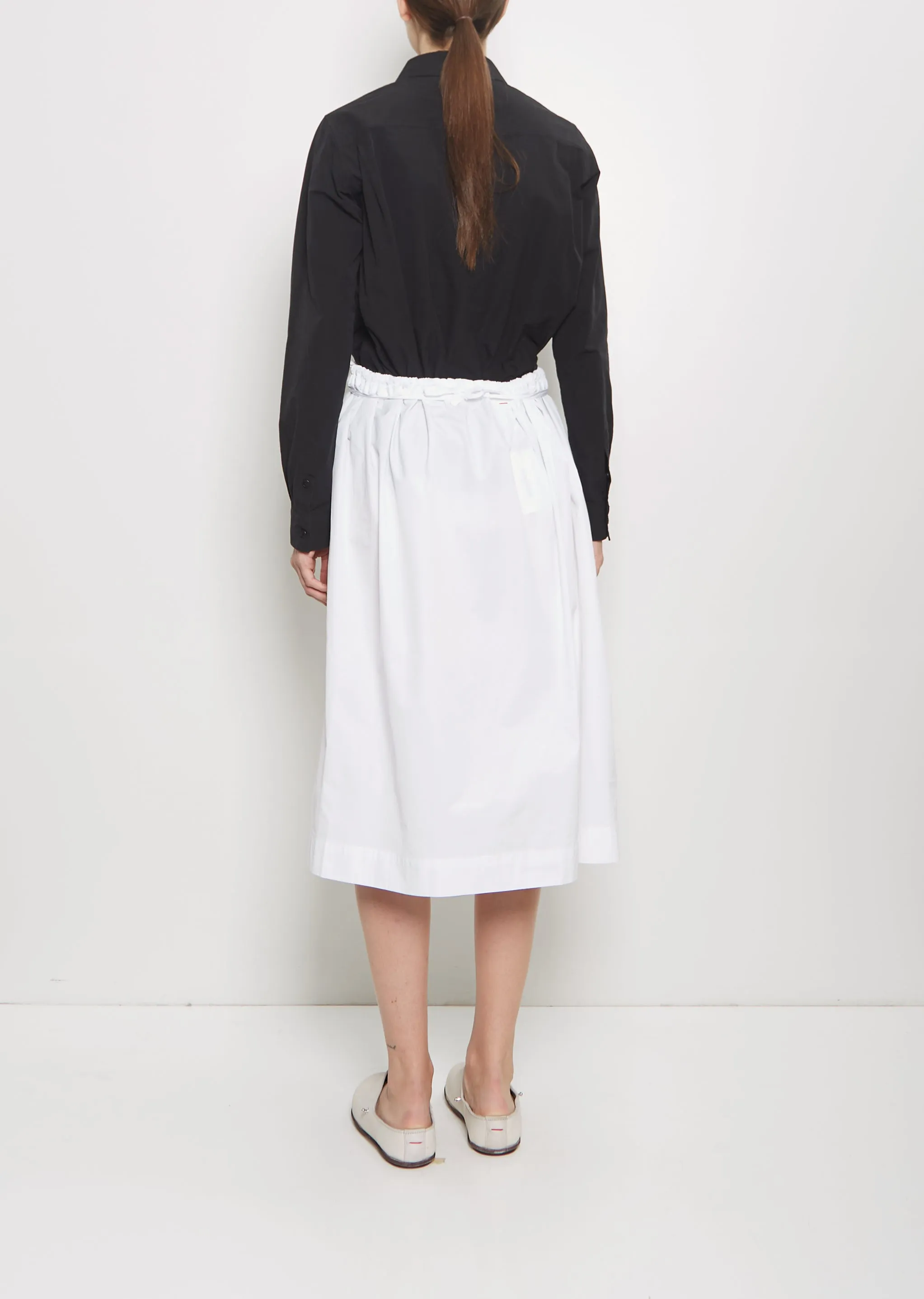 Square Cotton Blend Skirt — White sold by La Garconne product image thumbnail 3