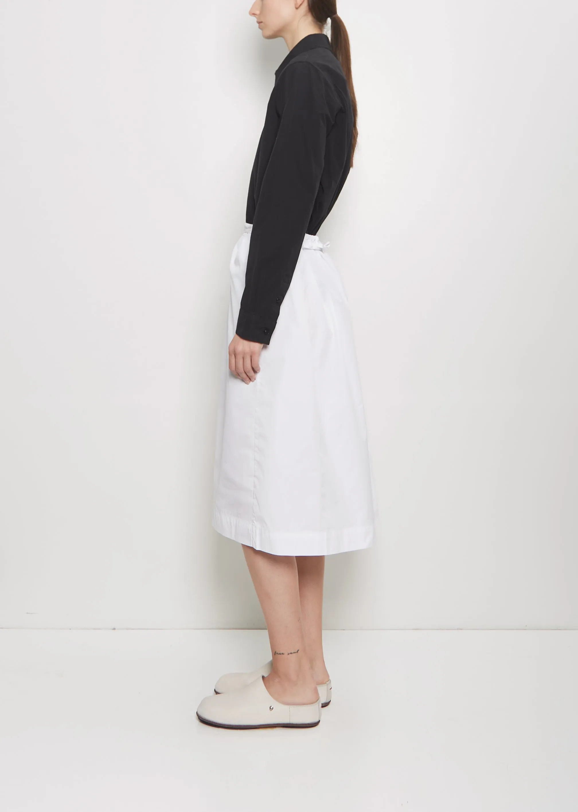 Square Cotton Blend Skirt — White sold by La Garconne product image thumbnail 2