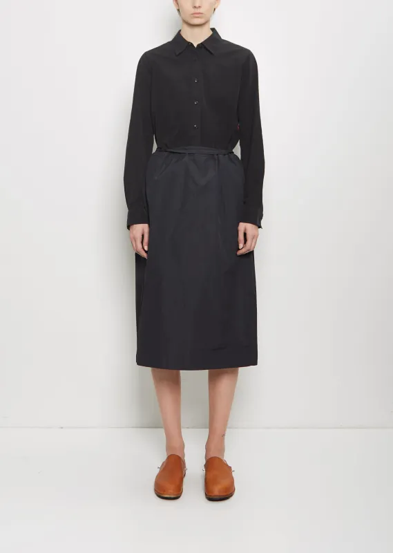 Square Cotton Blend Skirt — Black sold by La Garconne