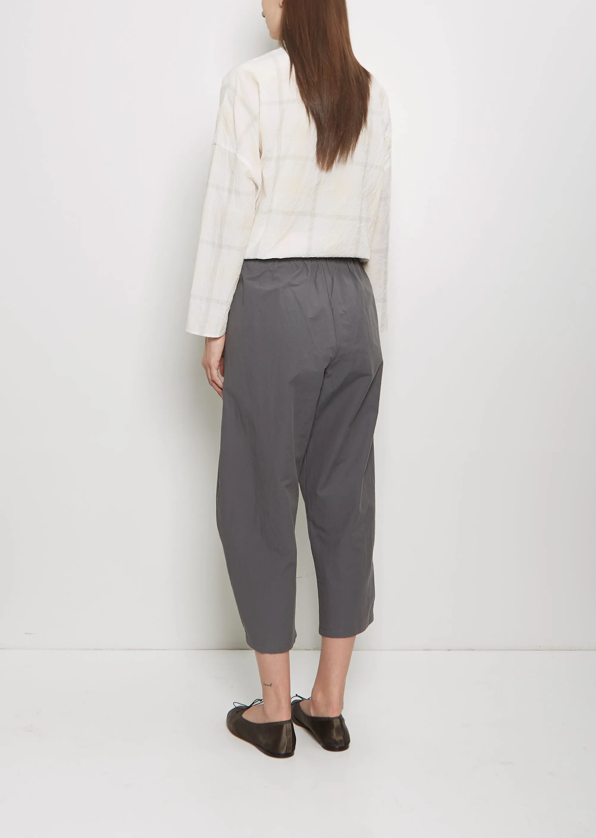 Cotton Gabardine Curved Pull On Pant — Cement sold by La Garconne product image thumbnail 3
