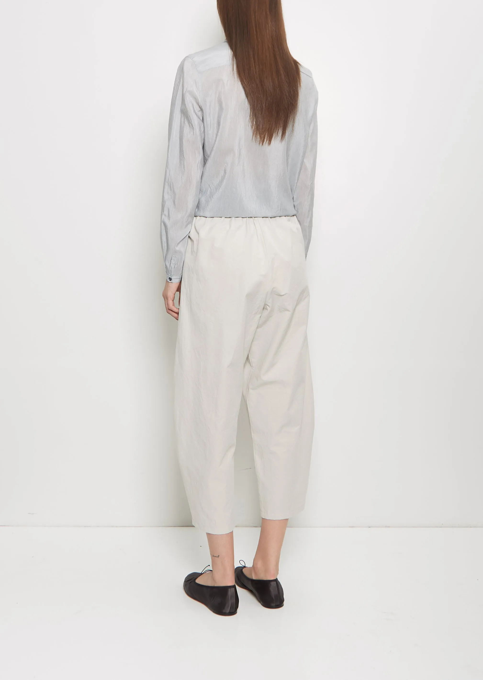 Cotton Gabardine Curved Pull On Pant — Chalk sold by La Garconne product image thumbnail 3