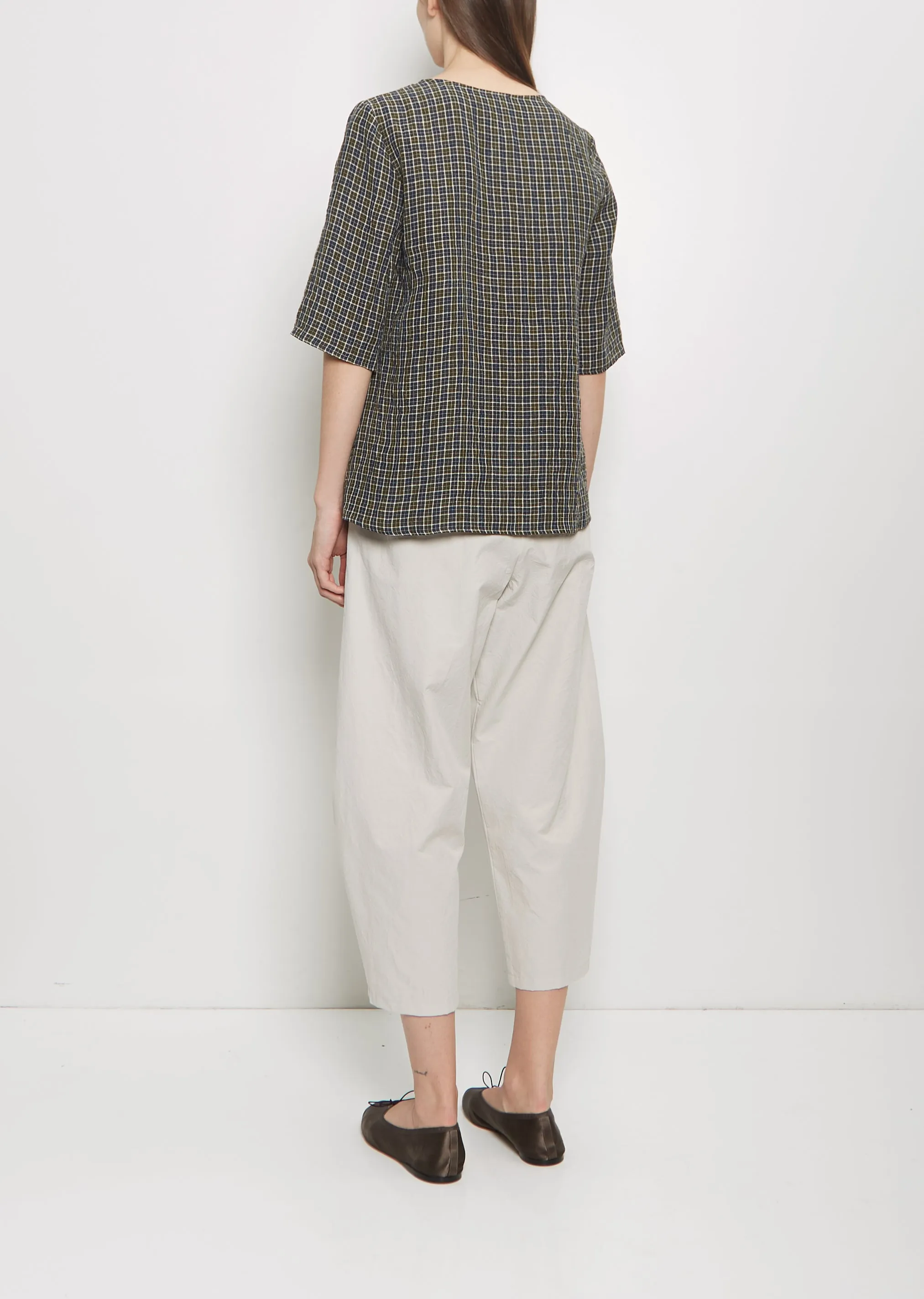 Linen Tartan Top sold by La Garconne product image thumbnail 3