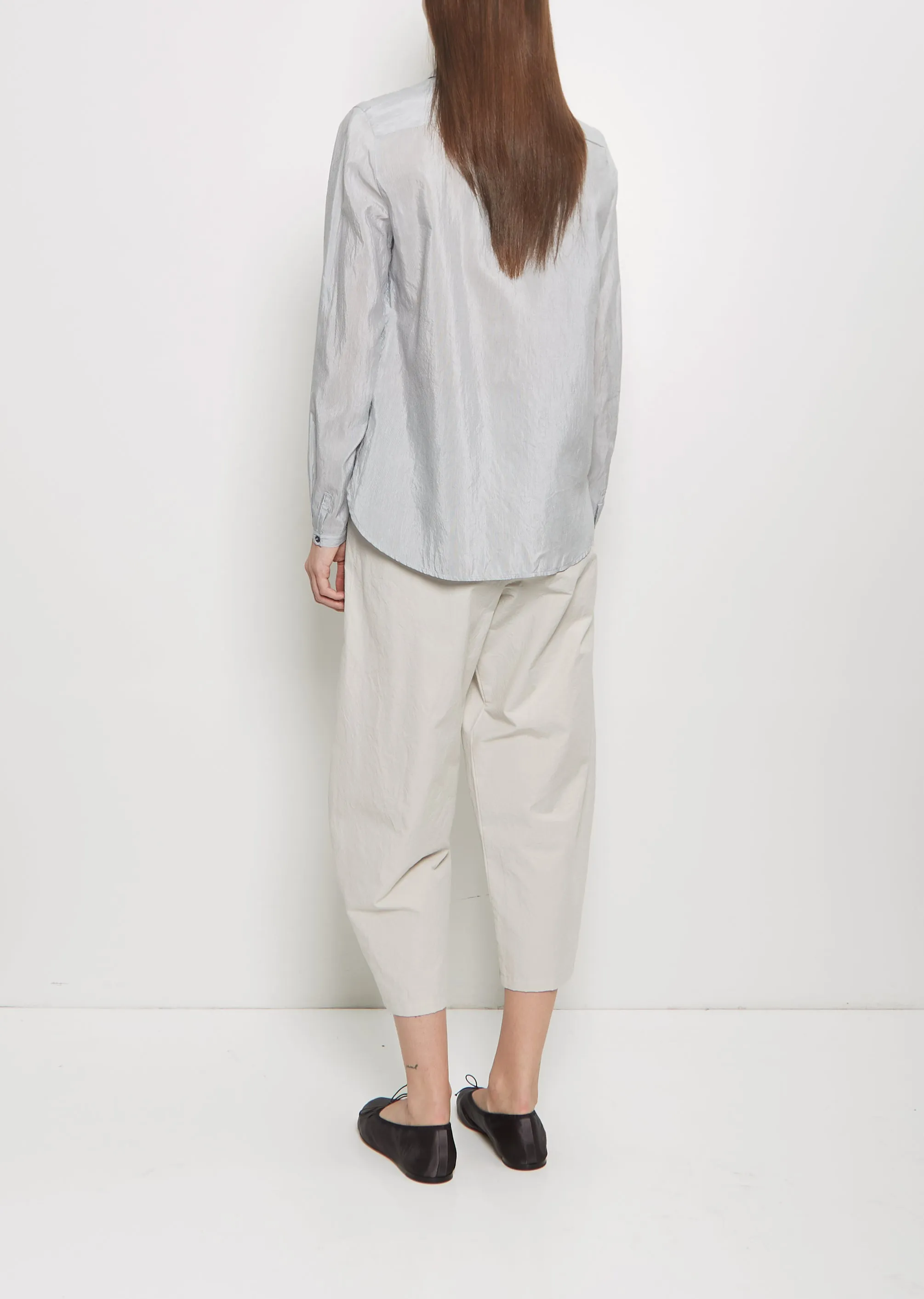 Cotton Silk Pinstripe Shirt sold by La Garconne product image thumbnail 3