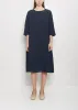 Linen Loose Dress — Blue sold by La Garconne
