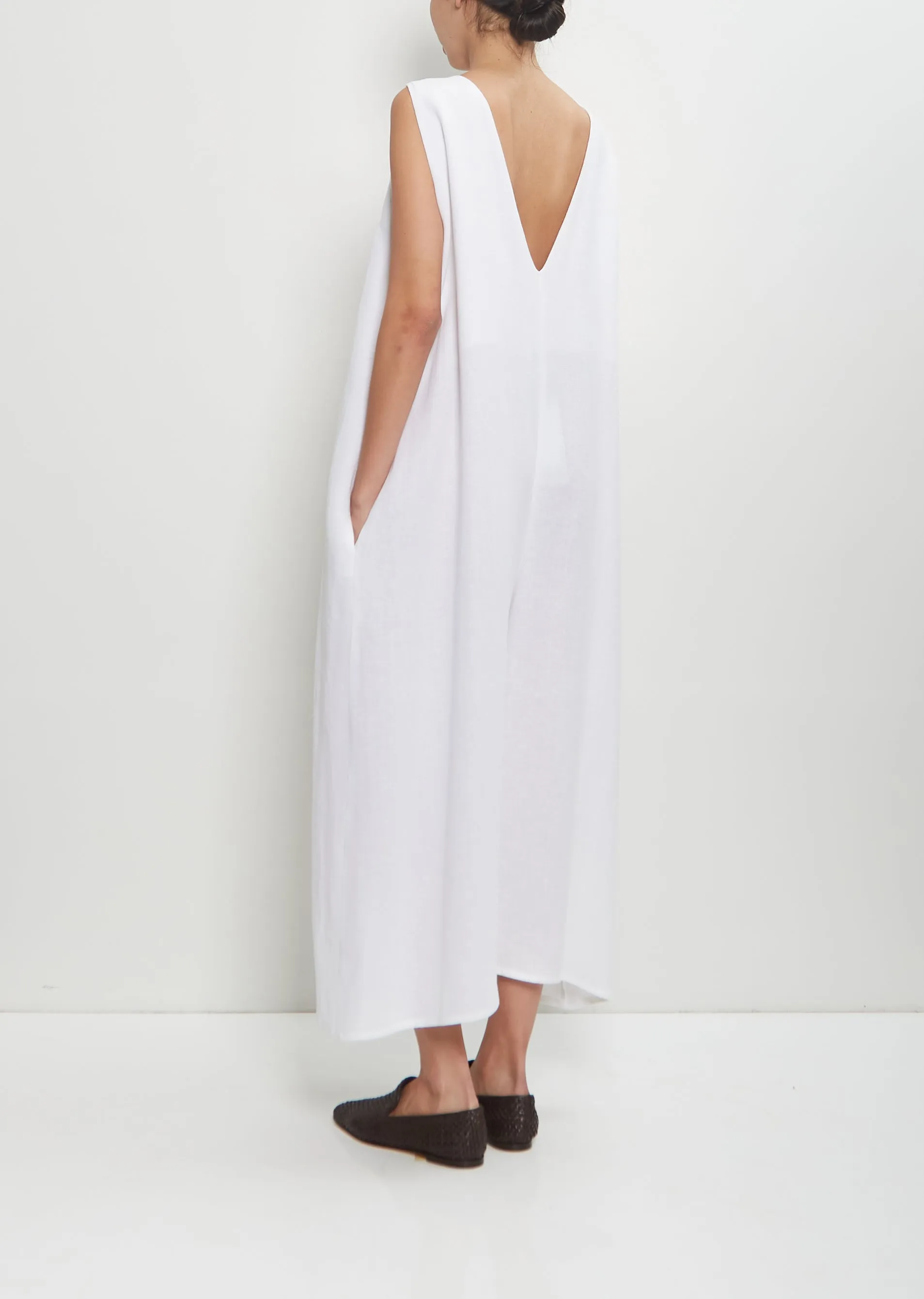 Linen Cropped Jumpsuit — White sold by La Garconne product image thumbnail 3