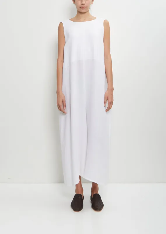 Linen Cropped Jumpsuit — White sold by La Garconne