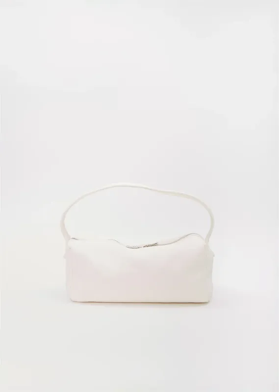 Handle Bag, Small — White sold by La Garconne