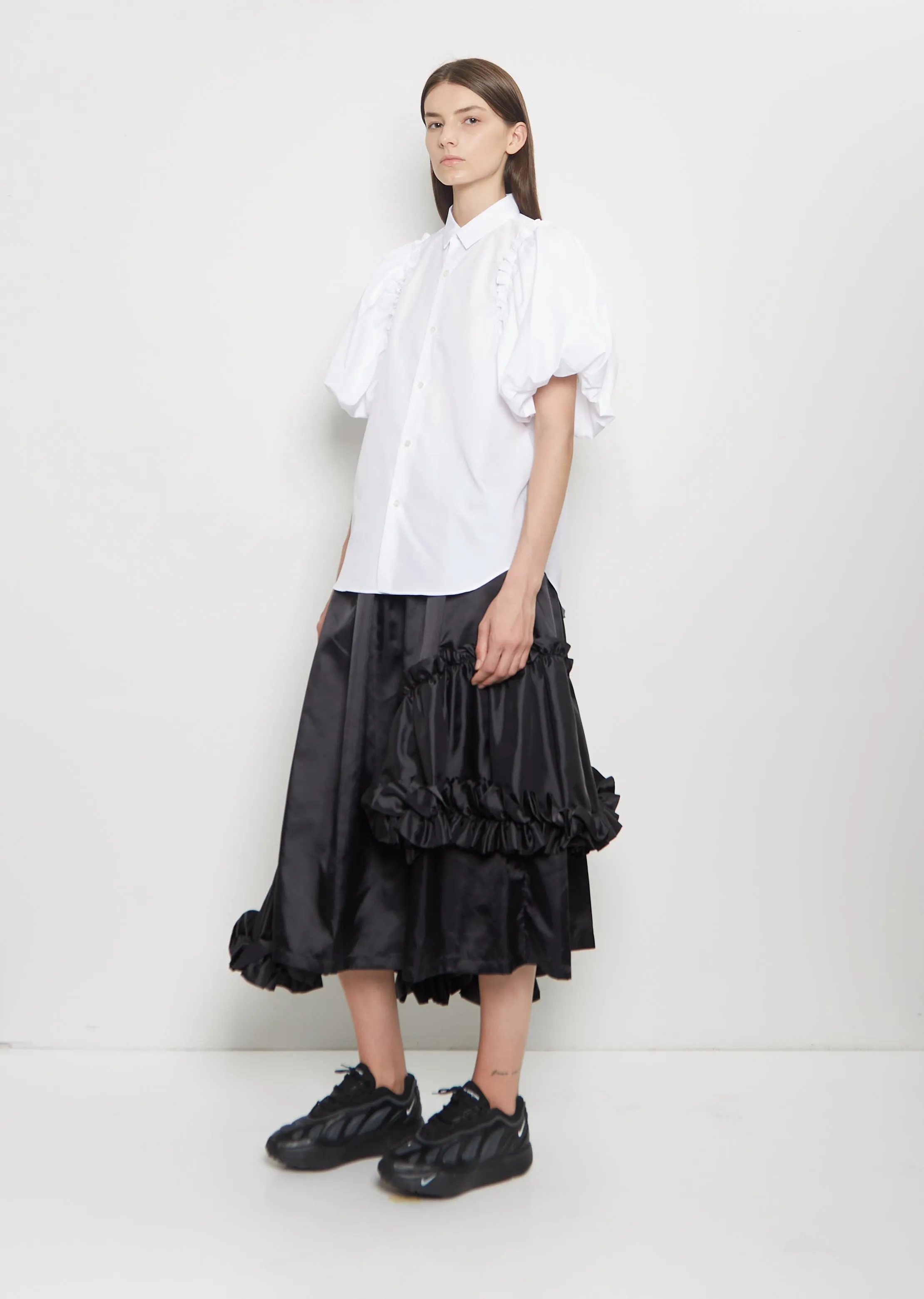 Cotton Puffed Short Sleeve Blouse sold by La Garconne product image thumbnail 4