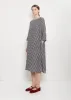 Linen Tartan Loose Dress sold by La Garconne