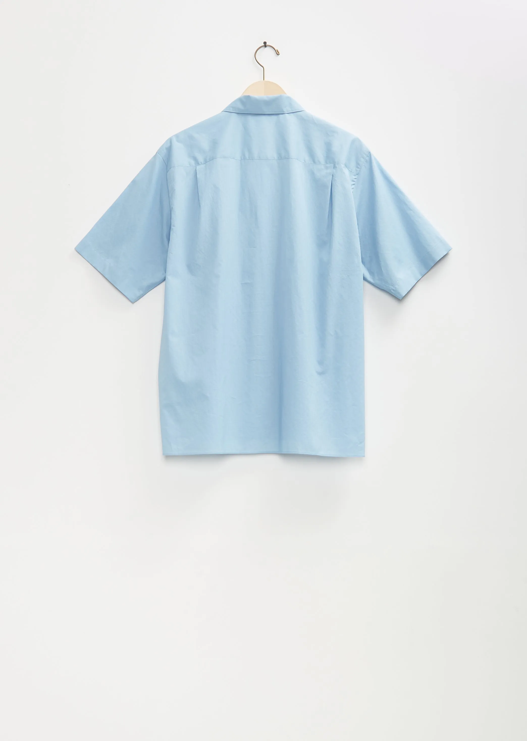 Washed Finx Typewriter Open Collar Shirt — Light Blue sold by La Garconne product image thumbnail 2