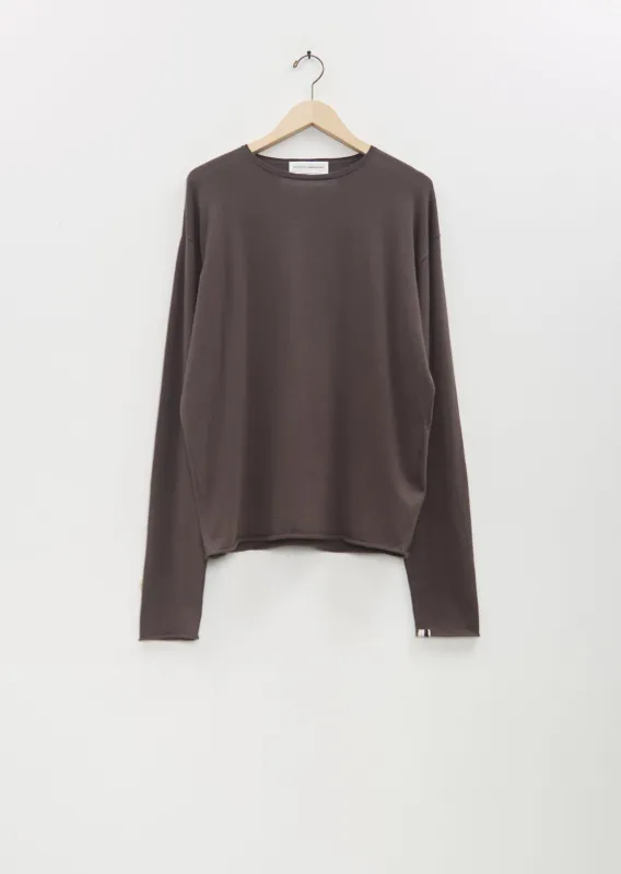 n°347 Aries Cotton Cashmere Sweater — Mud sold by La Garconne