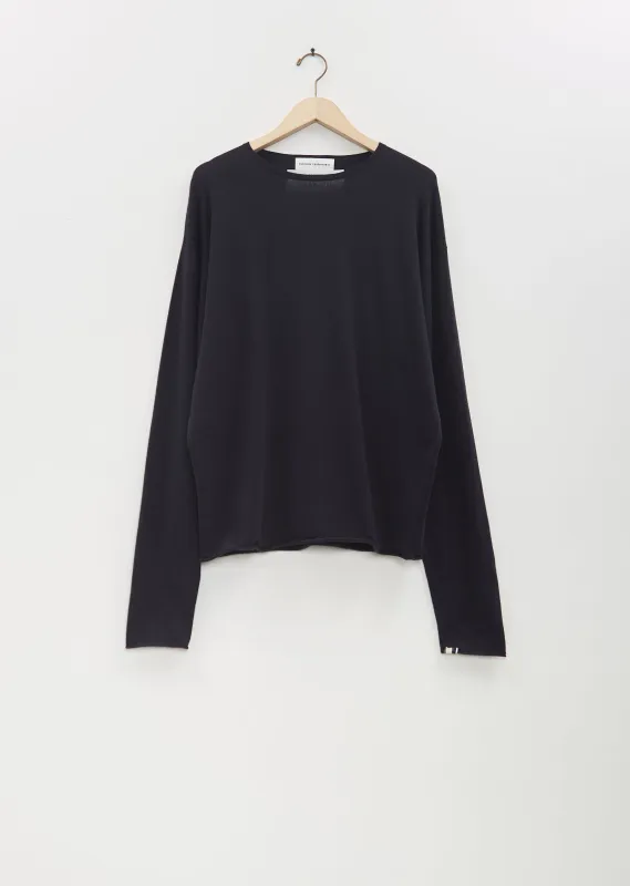 n°347 Aries Cotton Cashmere Sweater — Navy sold by La Garconne