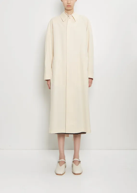 Wool Blend Light Slitted Overcoat sold by La Garconne