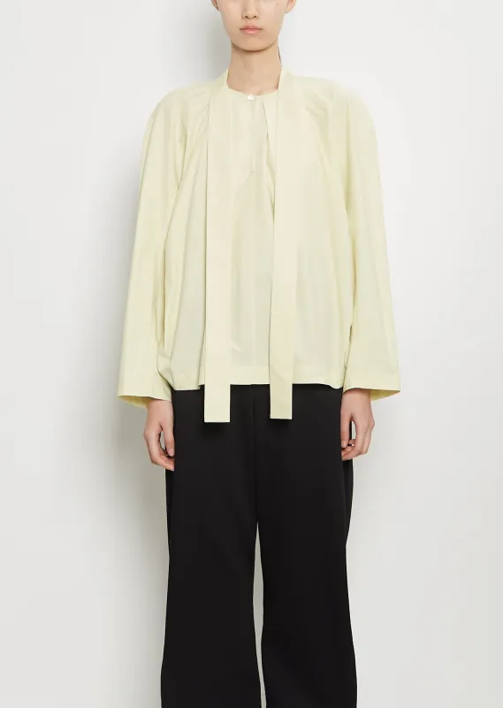 Ascot Cotton Blouse — Dusty Yellow sold by La Garconne
