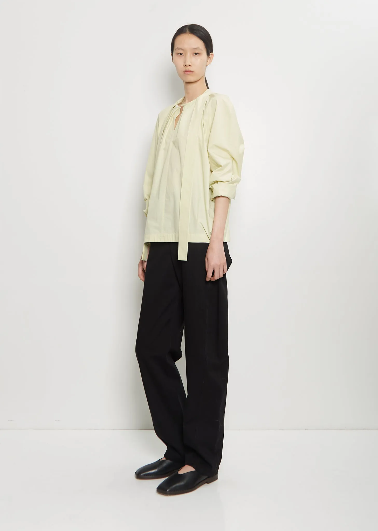 Ascot Cotton Blouse — Dusty Yellow sold by La Garconne product image thumbnail 5
