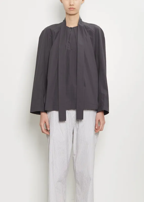 Ascot Cotton Blouse — Charcoal sold by La Garconne