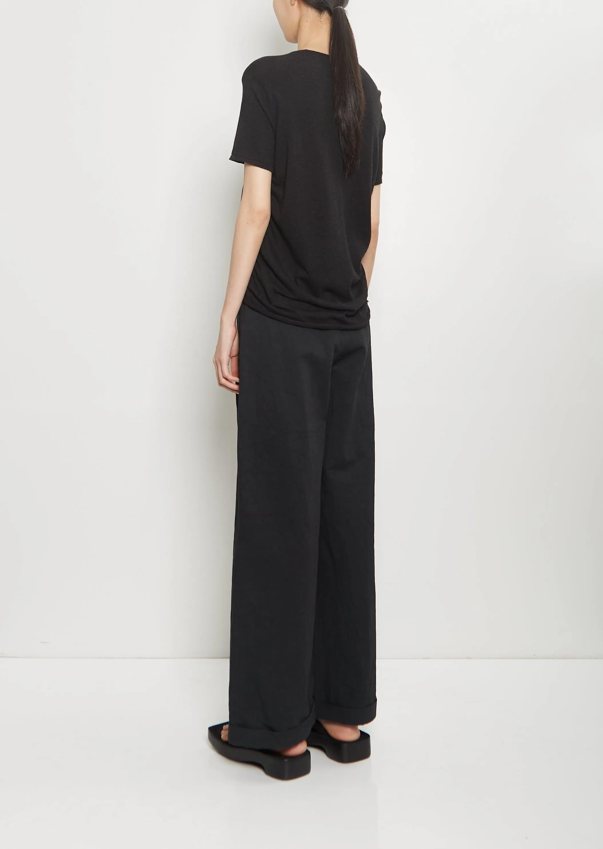Pima Cotton Drape Tee — Black Melange sold by La Garconne product image thumbnail 3