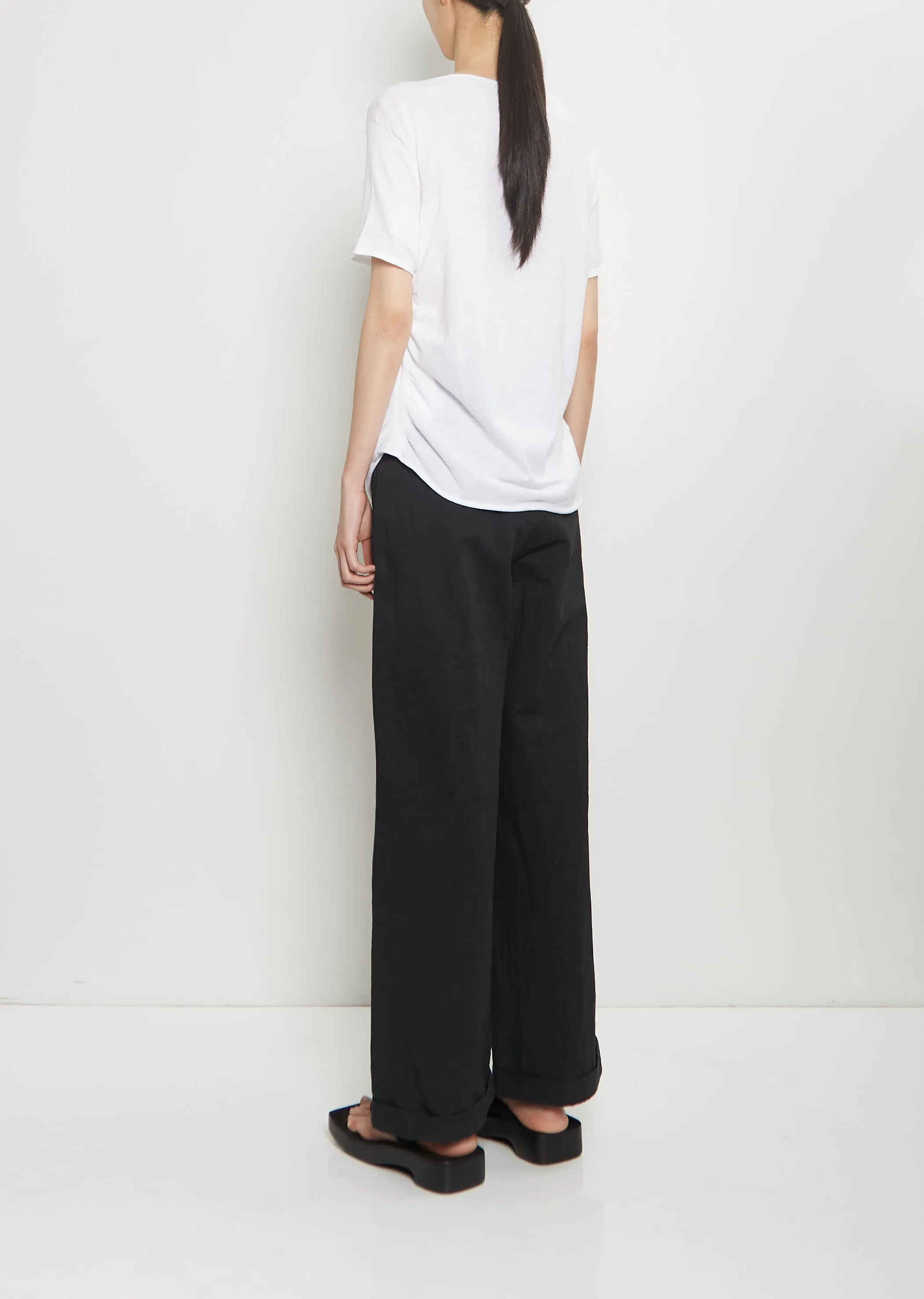 Pima Cotton Drape Tee — White sold by La Garconne product image thumbnail 3