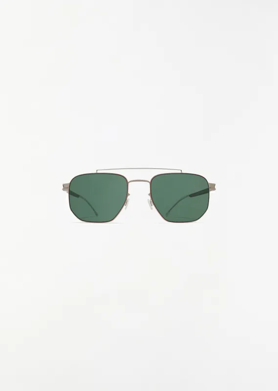 ML05 Sunglasses — Silver / Green sold by La Garconne