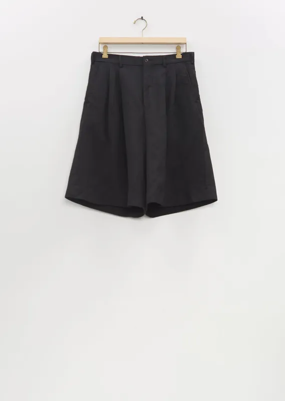 Twill Pleated Wide Shorts sold by La Garconne
