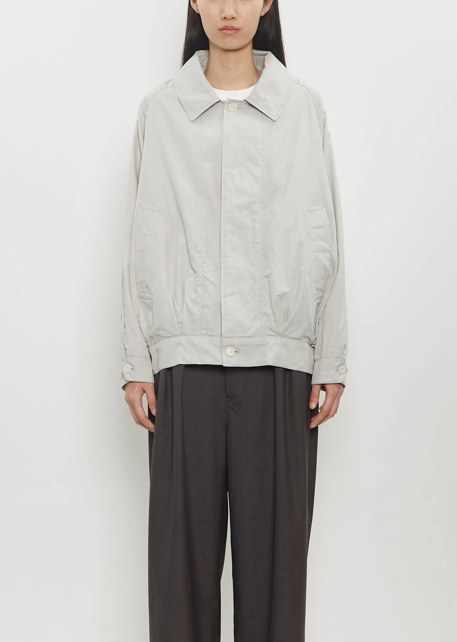 Cotton Silk Harrington Jacket sold by La Garconne