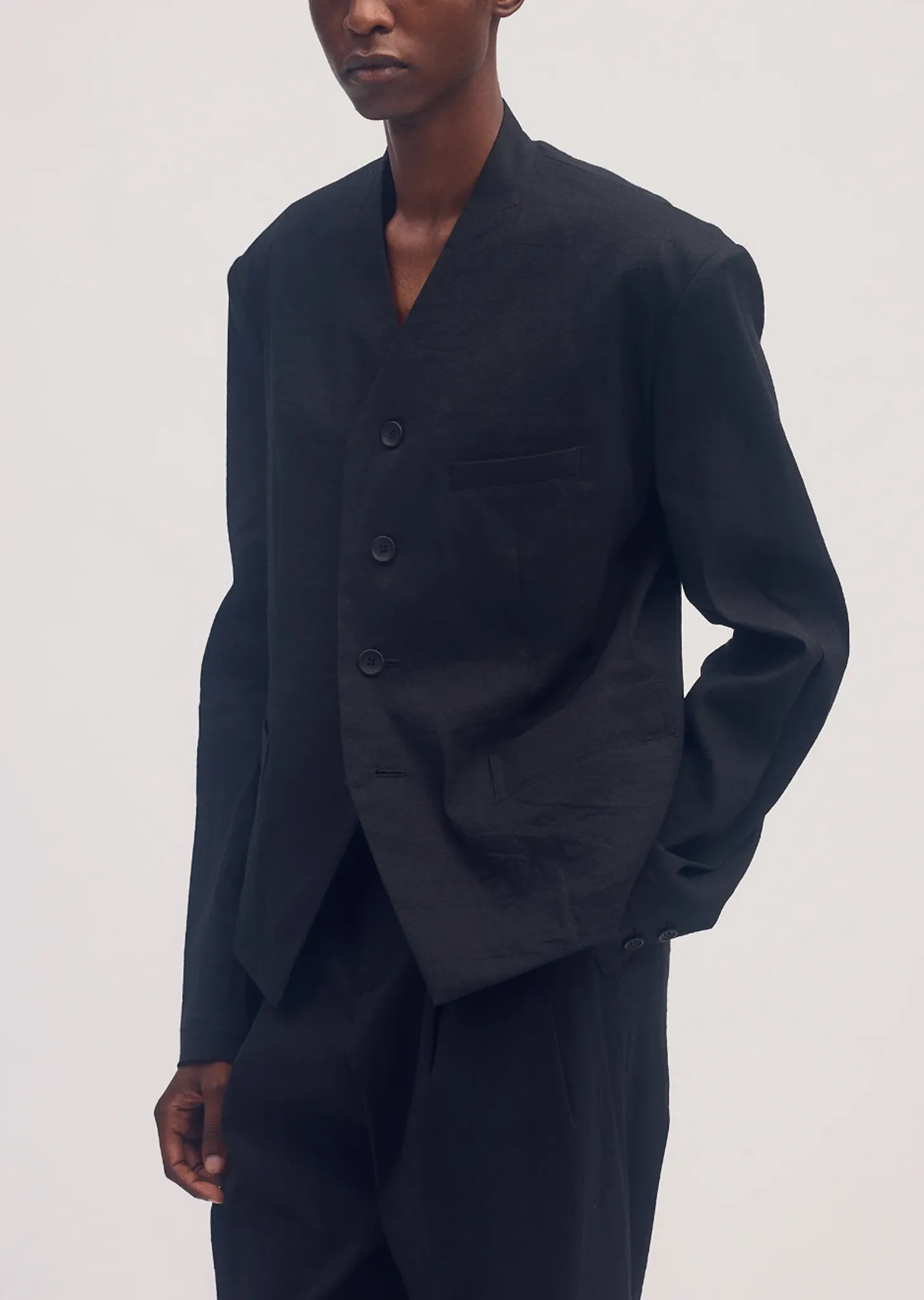 Washi Paper Ensemble U Jacket — Black sold by La Garconne product image thumbnail 3