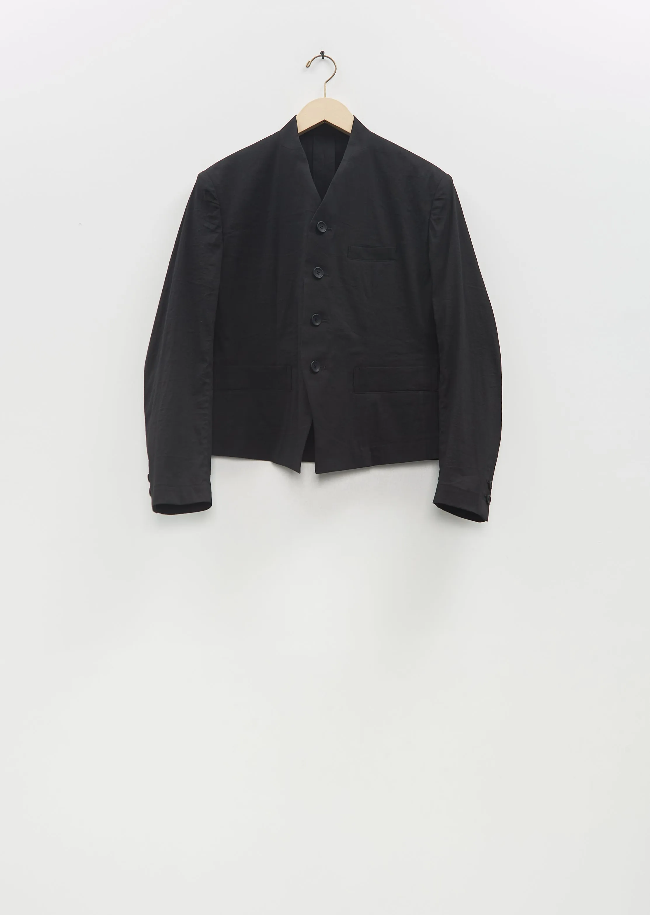 Washi Paper Ensemble U Jacket — Black sold by La Garconne
