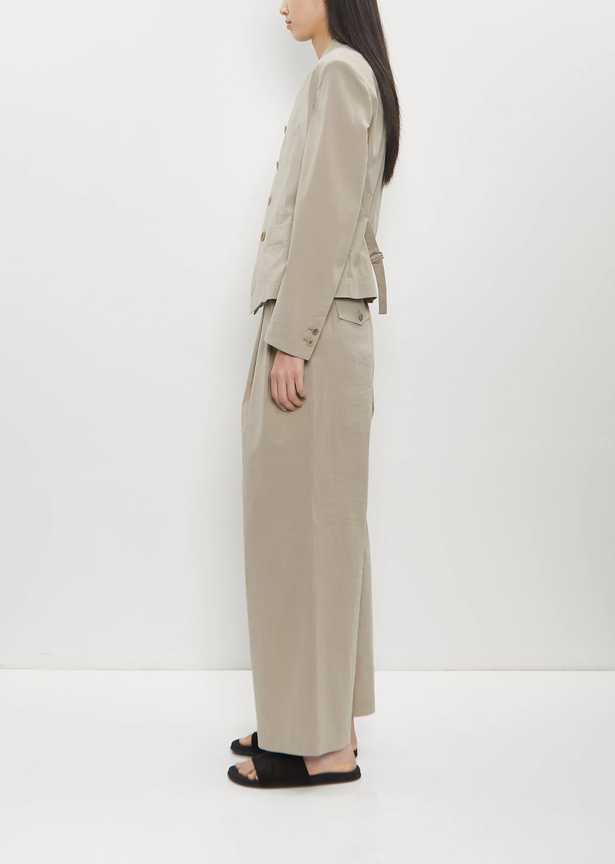 Washi Paper Ensemble U Jacket — Greige sold by La Garconne product image thumbnail 2