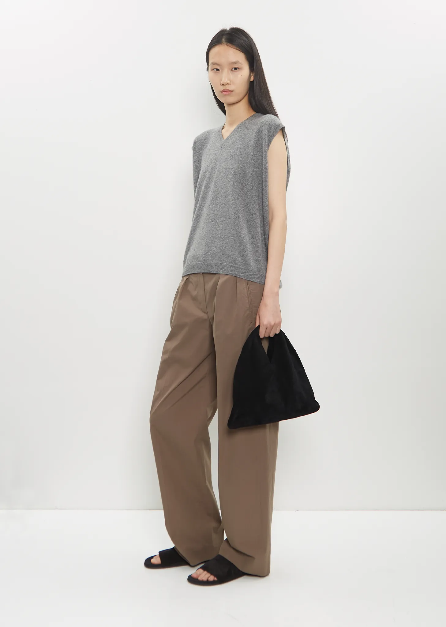 Small Suede Bindle — Black sold by La Garconne product image thumbnail 3