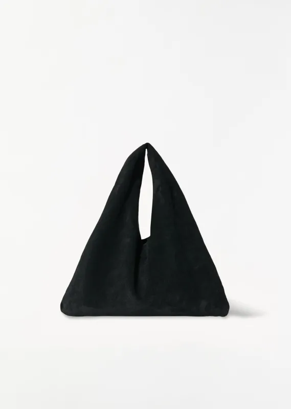 Small Suede Bindle — Black sold by La Garconne
