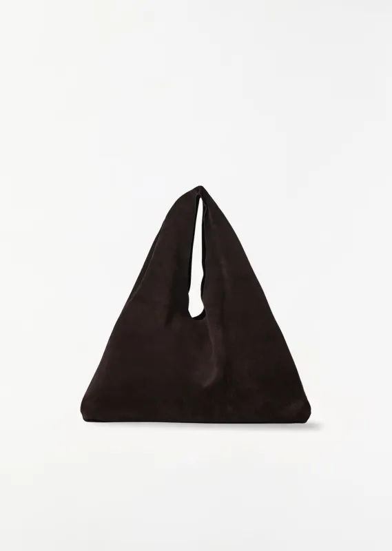 Small Suede Bindle — Brown Melange sold by La Garconne
