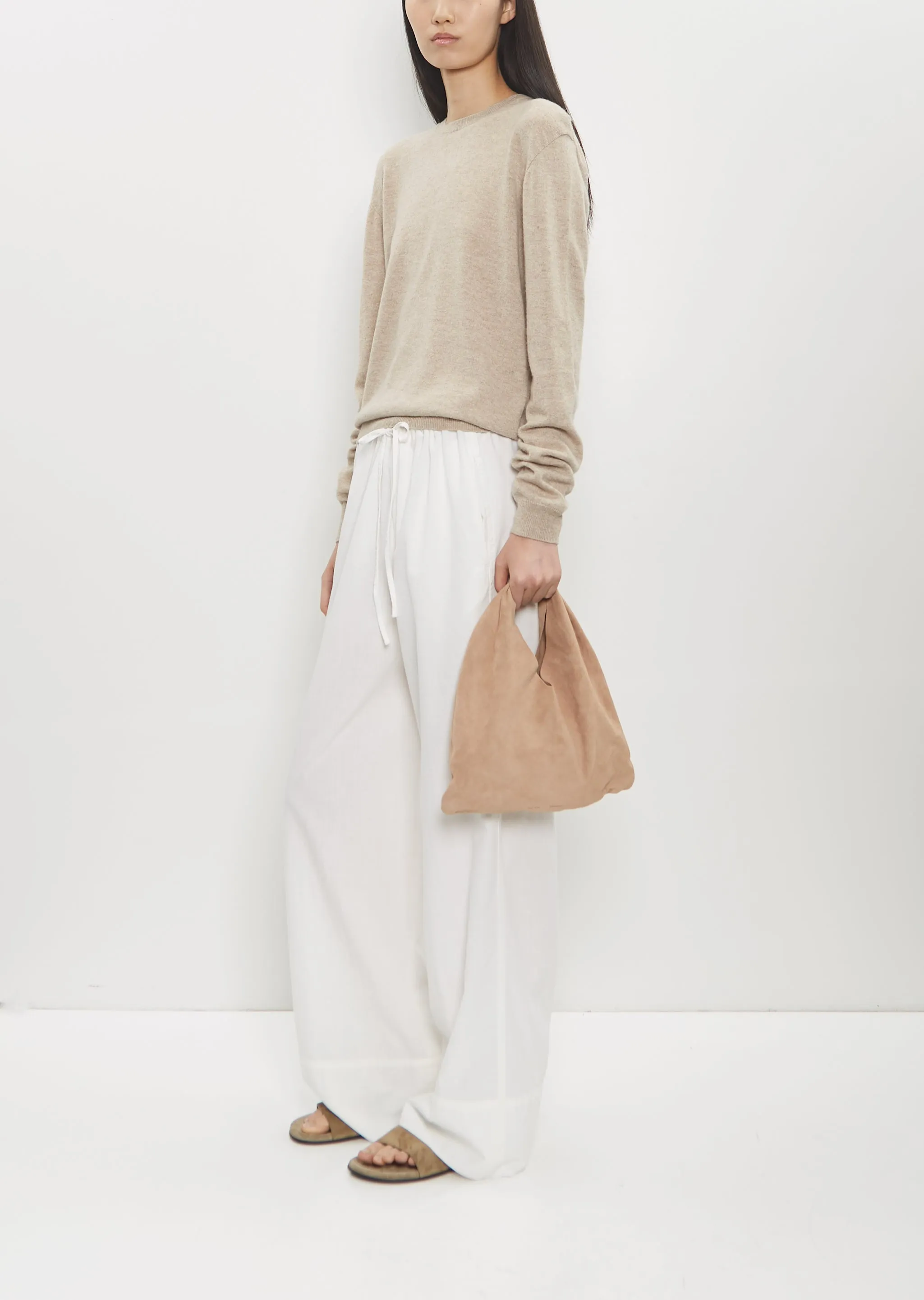 Suede Bindle, Small — Beige Melange sold by La Garconne product image thumbnail 3