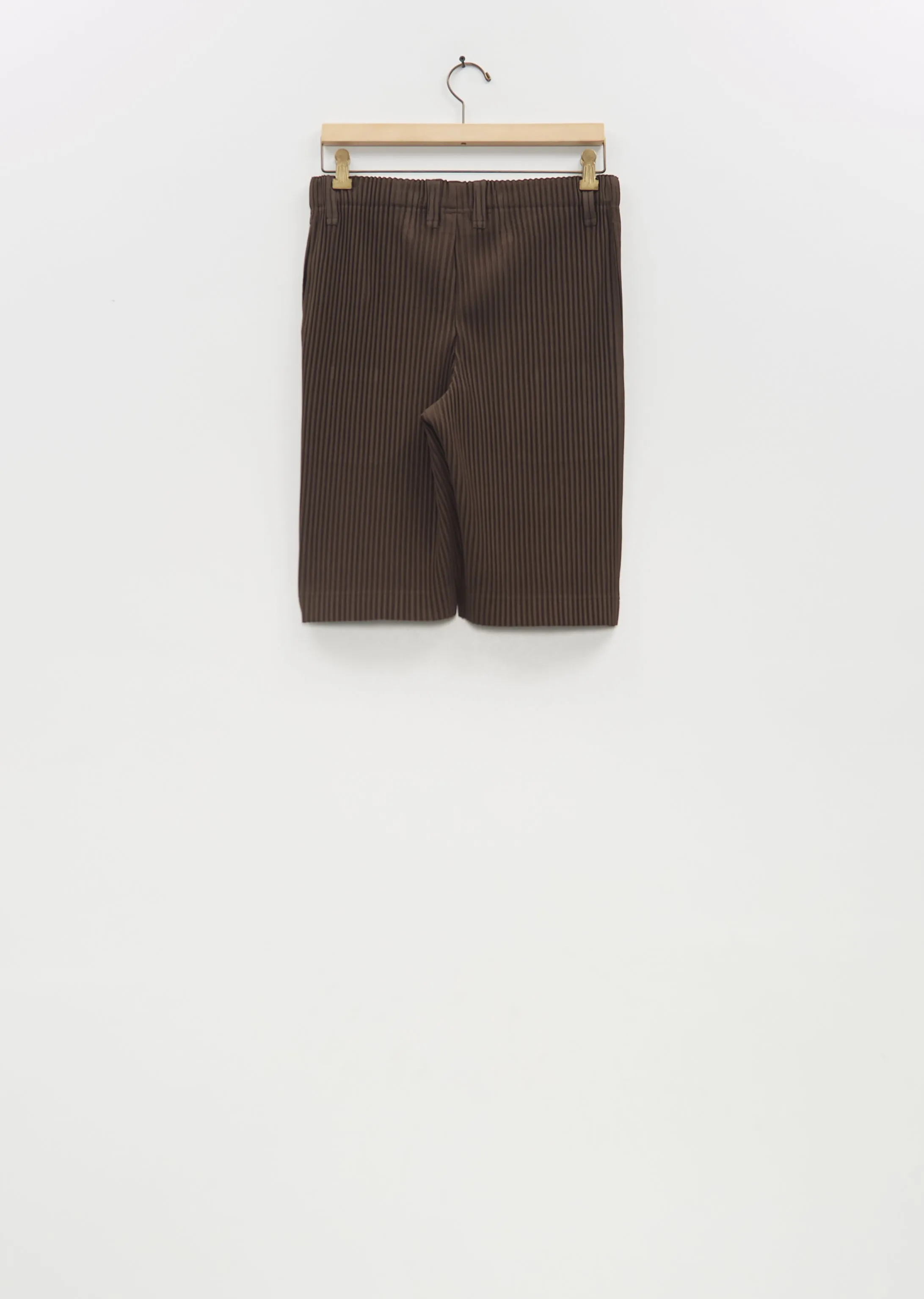 Tailored Pleats 2 Shorts — Mud Brown sold by La Garconne product image thumbnail 2