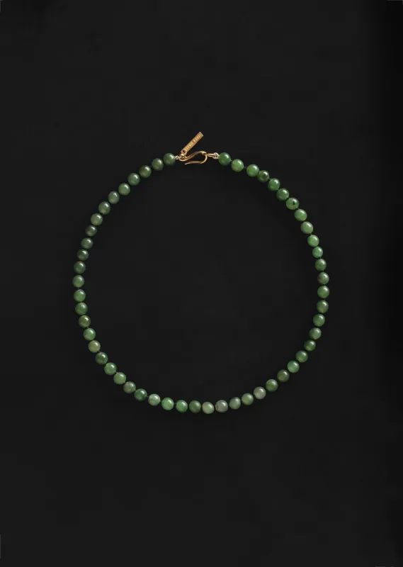 Tiny Jade Boule Collar 15" sold by La Garconne