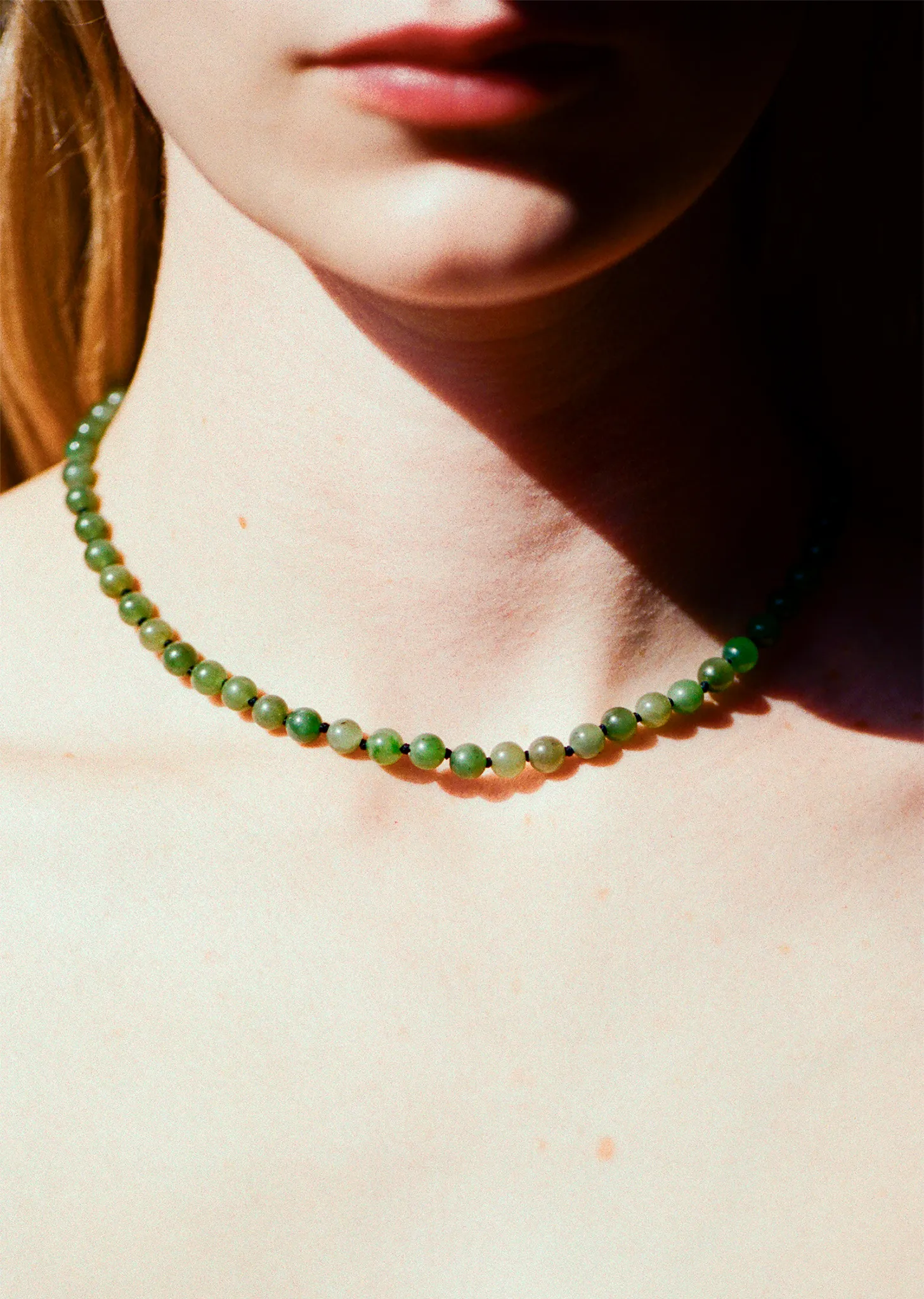 Tiny Jade Boule Collar 15" sold by La Garconne product image thumbnail 2