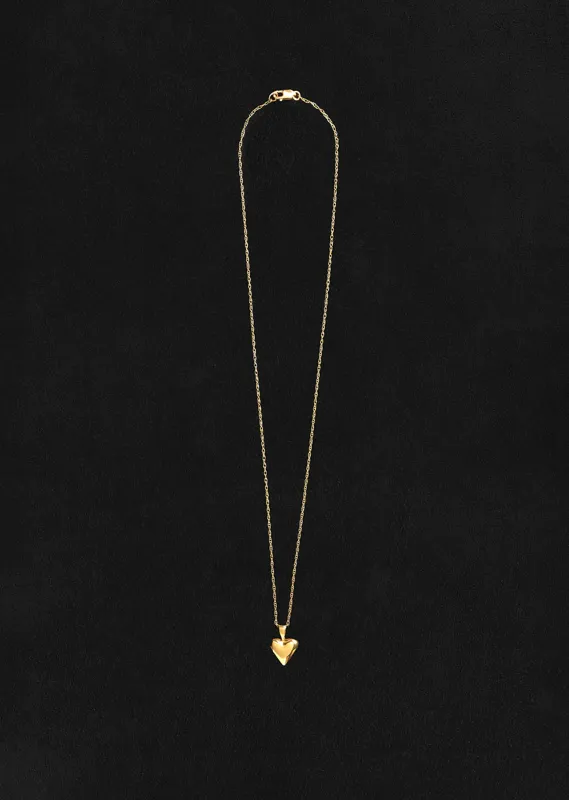 Gold Tiny Heart Pendant sold by La Garconne