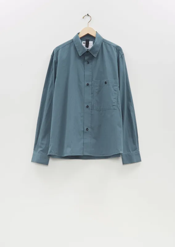 Organic Cotton Overall Shirt — Mineral Blue sold by La Garconne