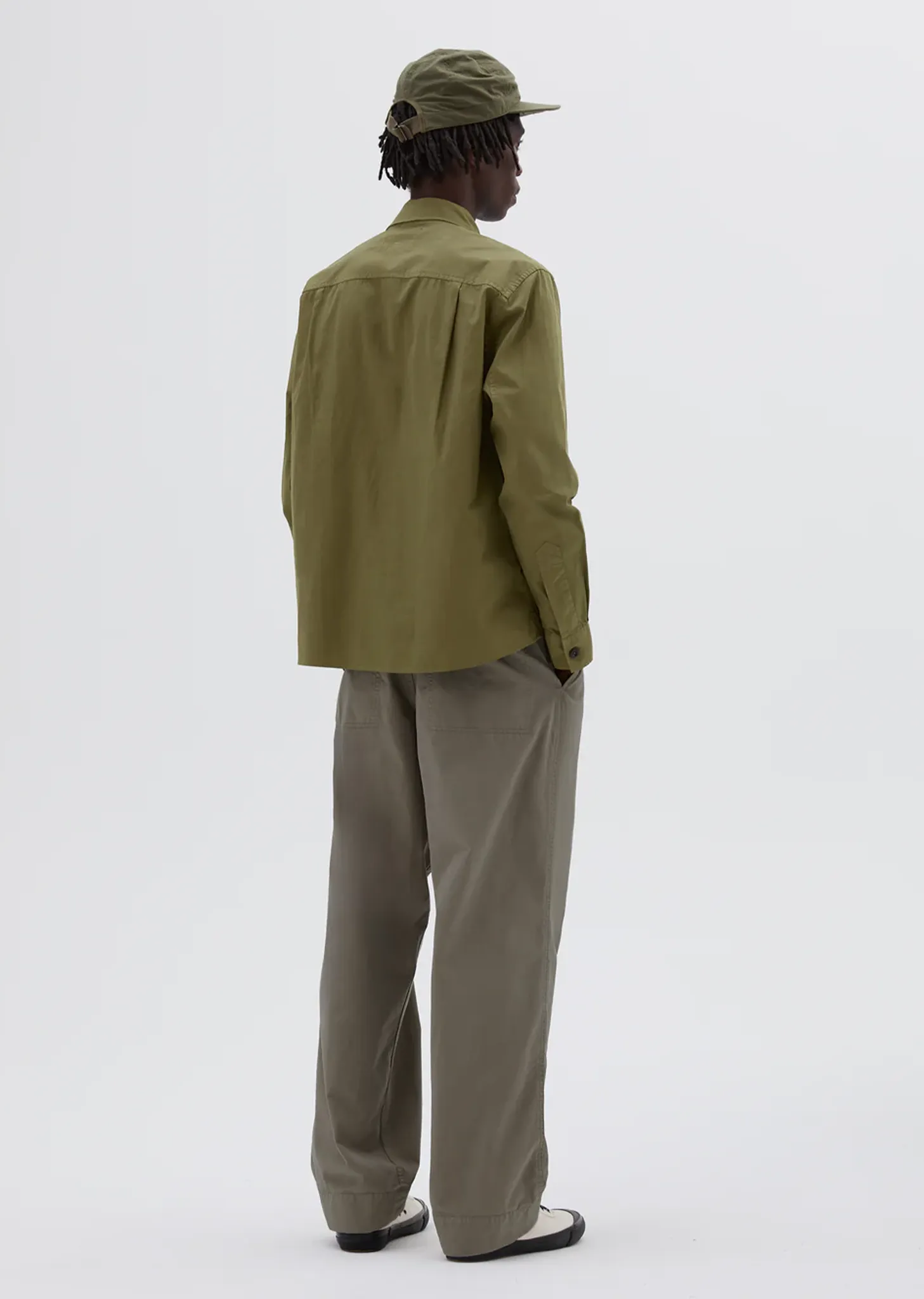 Organic Cotton Overall Shirt — Khaki Green sold by La Garconne product image thumbnail 4
