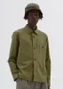 Organic Cotton Overall Shirt — Khaki Green sold by La Garconne