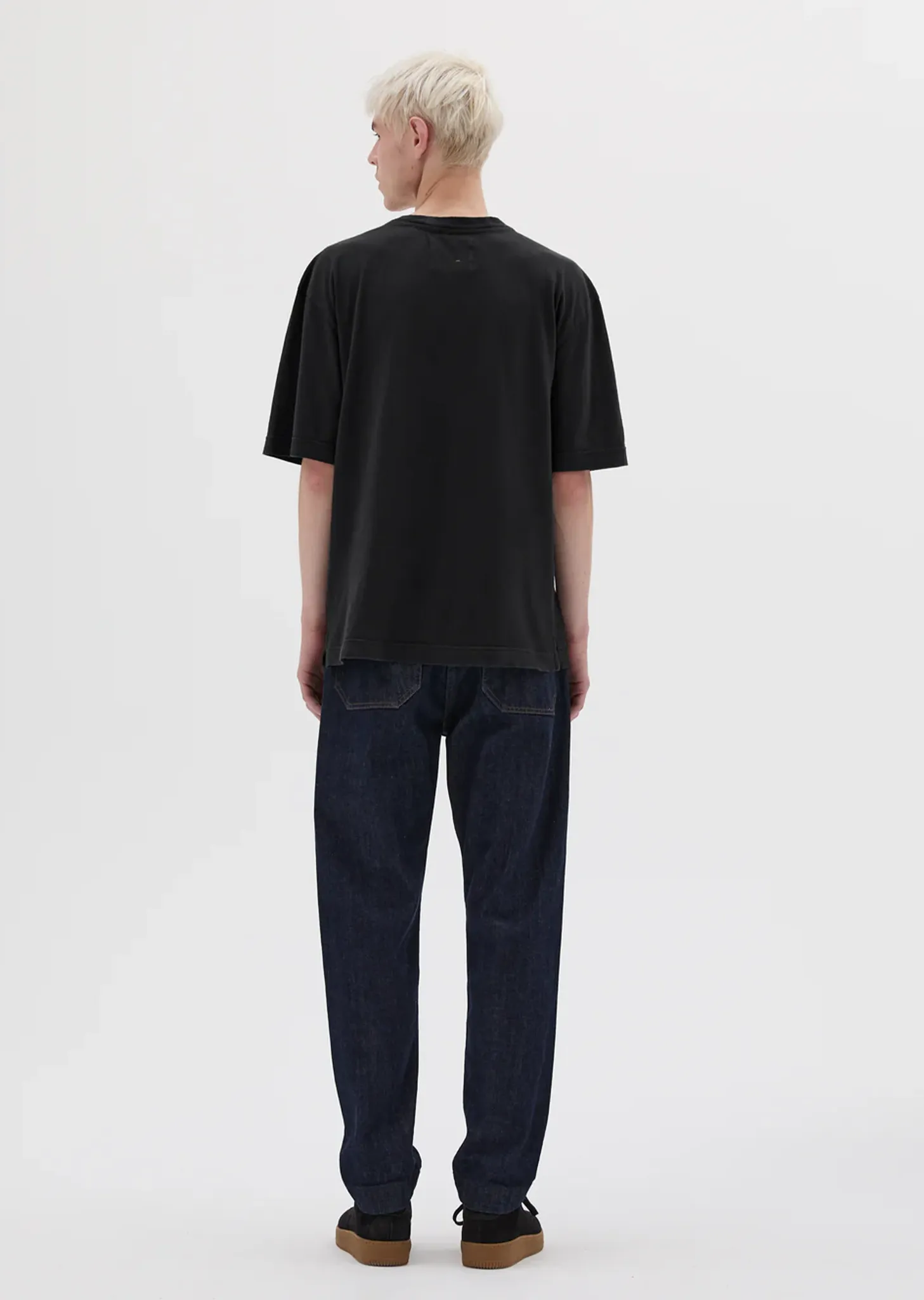 Cotton Linen Simple T-Shirt — Black sold by La Garconne product image thumbnail 4